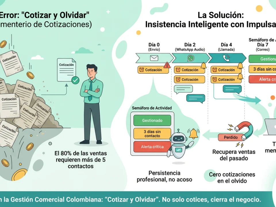 El Error #1 en la Gestión Comercial Colombiana: "Cotizar y Olvidar"