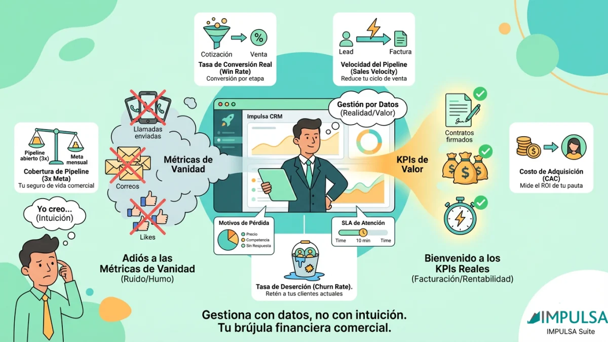 Los KPI's que realmente importan en Colombia para el CRM: Adiós a las Métricas de Vanidad
