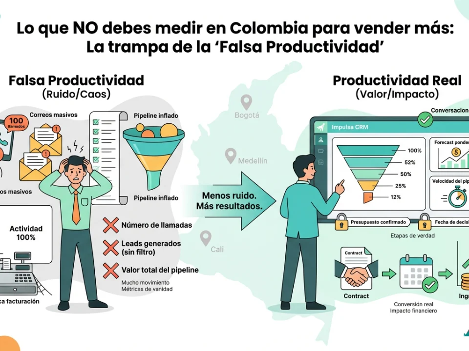 Lo que NO debes medir en Colombia para vender más: La trampa de la "Falsa Productividad"